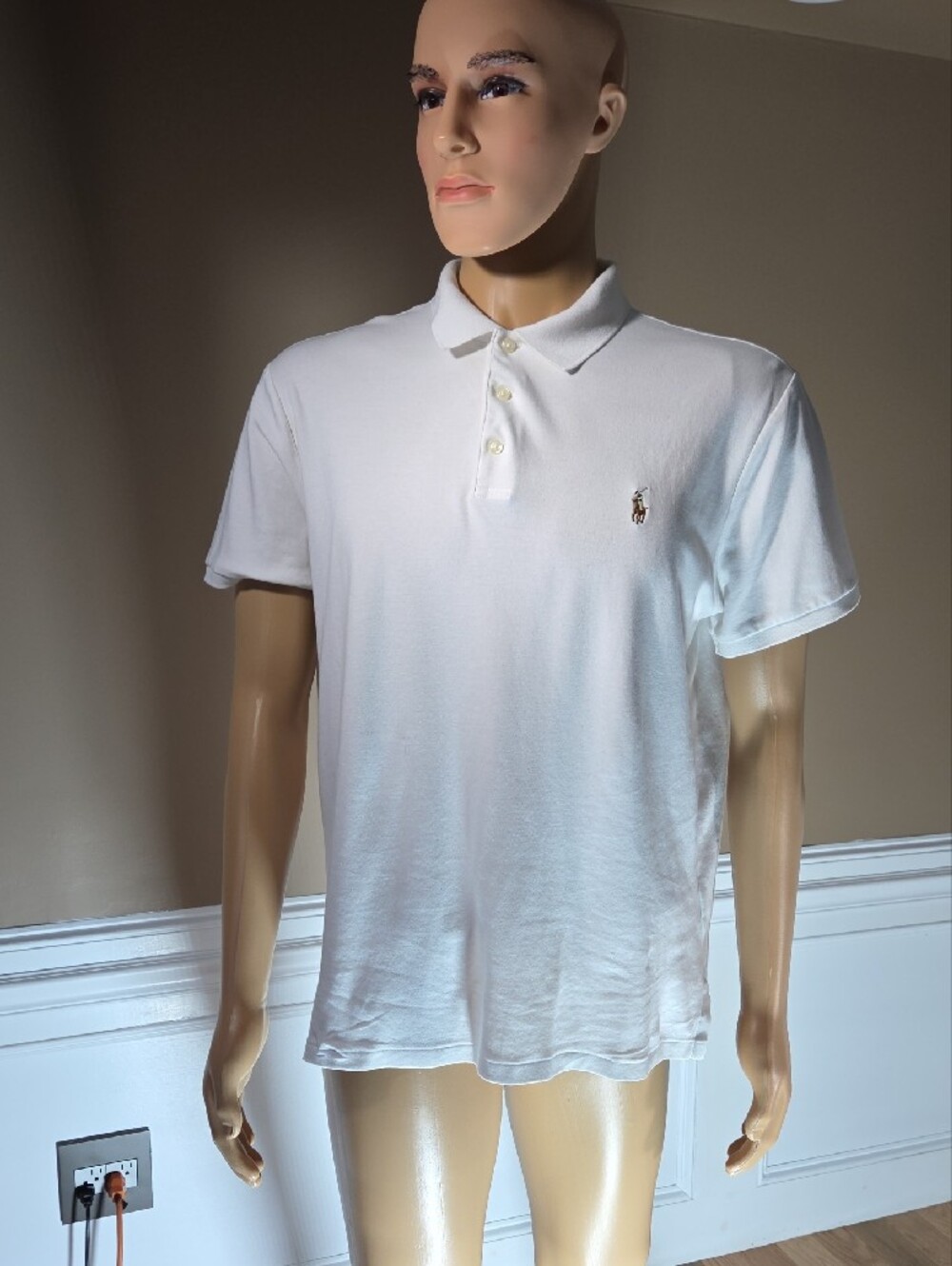 Ralph Lauren White Classic Polo with Embroidered Pony